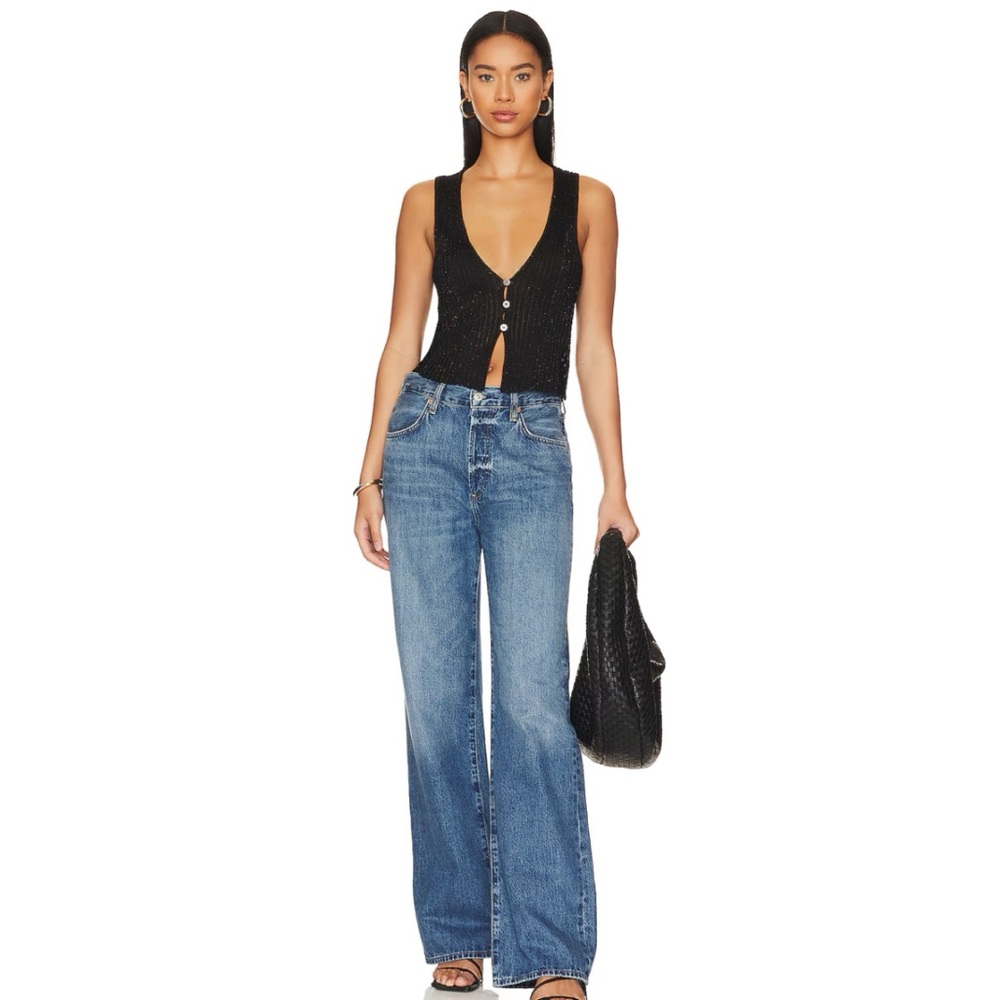 Free People Seascape Vest in Black Combo - Picture 2 of 11